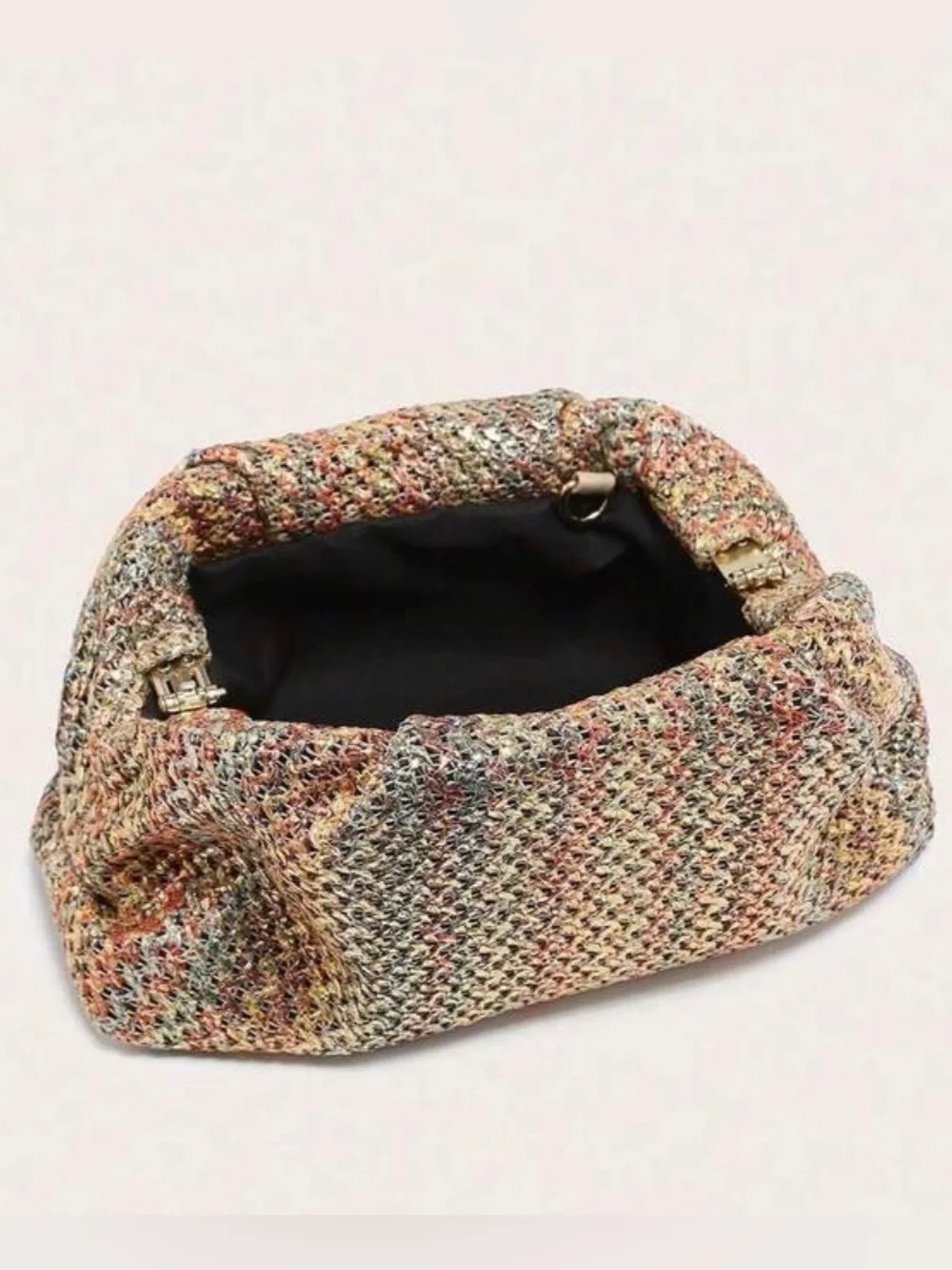 Multicolor Woven Clutch Bag -